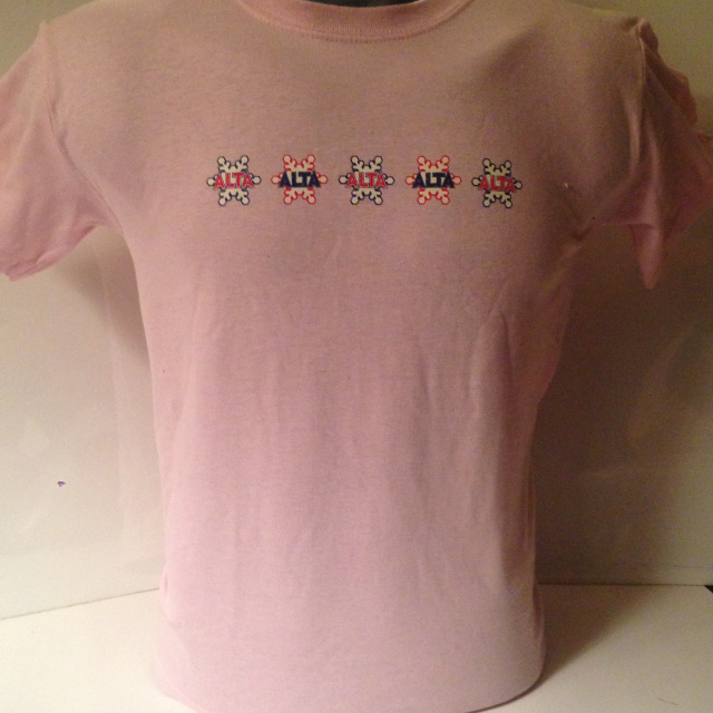 Pink Kids 100% Cotton T-Shirt with Alta Multiflake